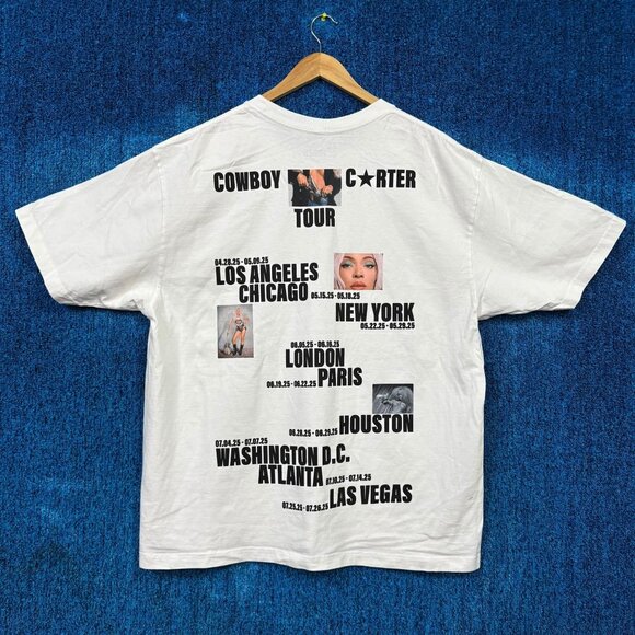 Beyoncé The Official Cowboy Carter Tour Stops Country Tee XL - Picture 1 of 4